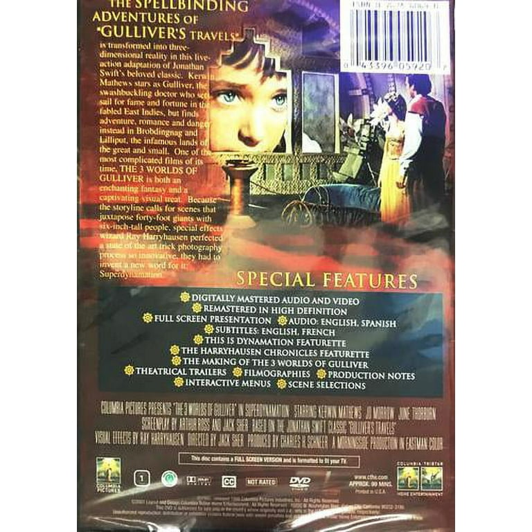 The 3 Worlds of Gulliver (1960) DVD - Walmart.com