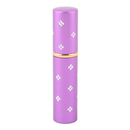Flower Perfume Bottle - Unique Bargains5mL Lipstick Shape Flower Pattern Perfume Spray Bottle Atomizer Case Purple