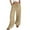 Khaki, variant on Admvng Sweatpants Women Warm Elastic Waist Sports Casual Solid Pants with Side Pockets Joggers, Size S-2XL