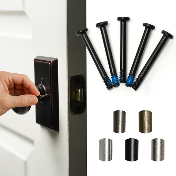 Pasadores de cerradura para puerta Rocksteel, paquete de 5, negro mate, Emtek