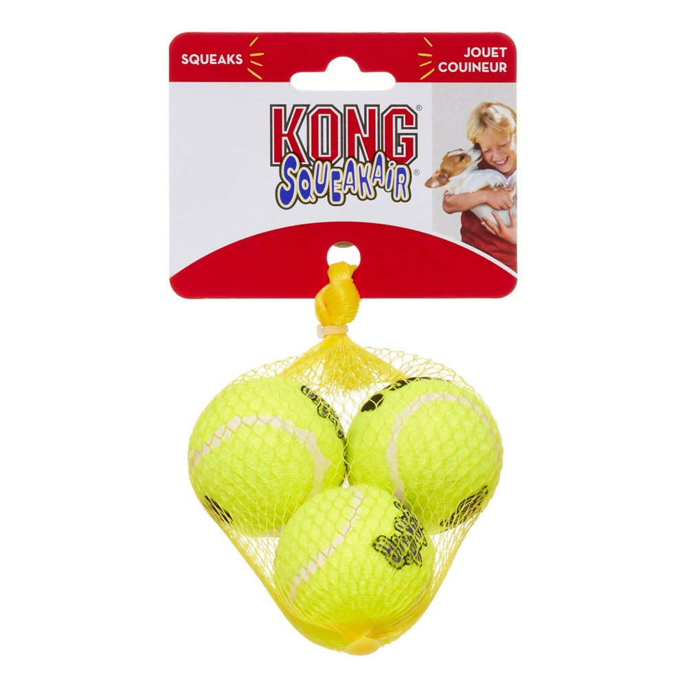 KONG AirDog Squeakair Ball Dog Toy, Small, 3 Count