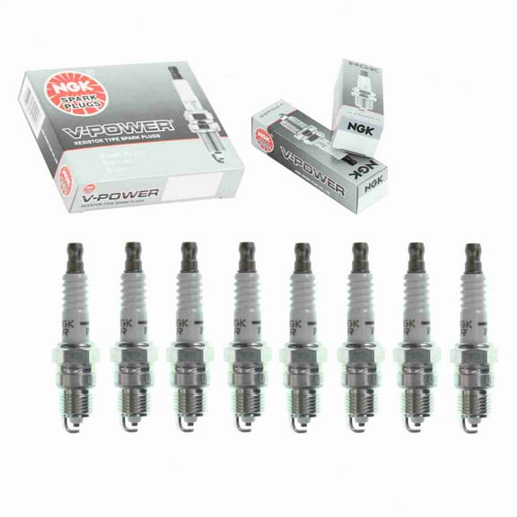 8 pc NGK V-Power Spark Plugs compatible with GMC G2500 5.0L 5.7L V8 1984-1995