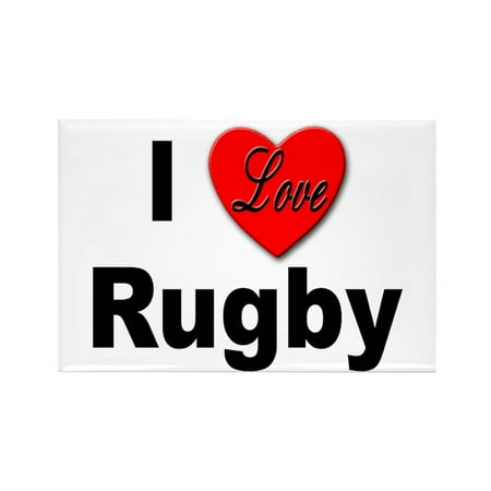

CafePress - I Love Rugby - Rectangle Magnet 2 x3 Refrigerator Magnet