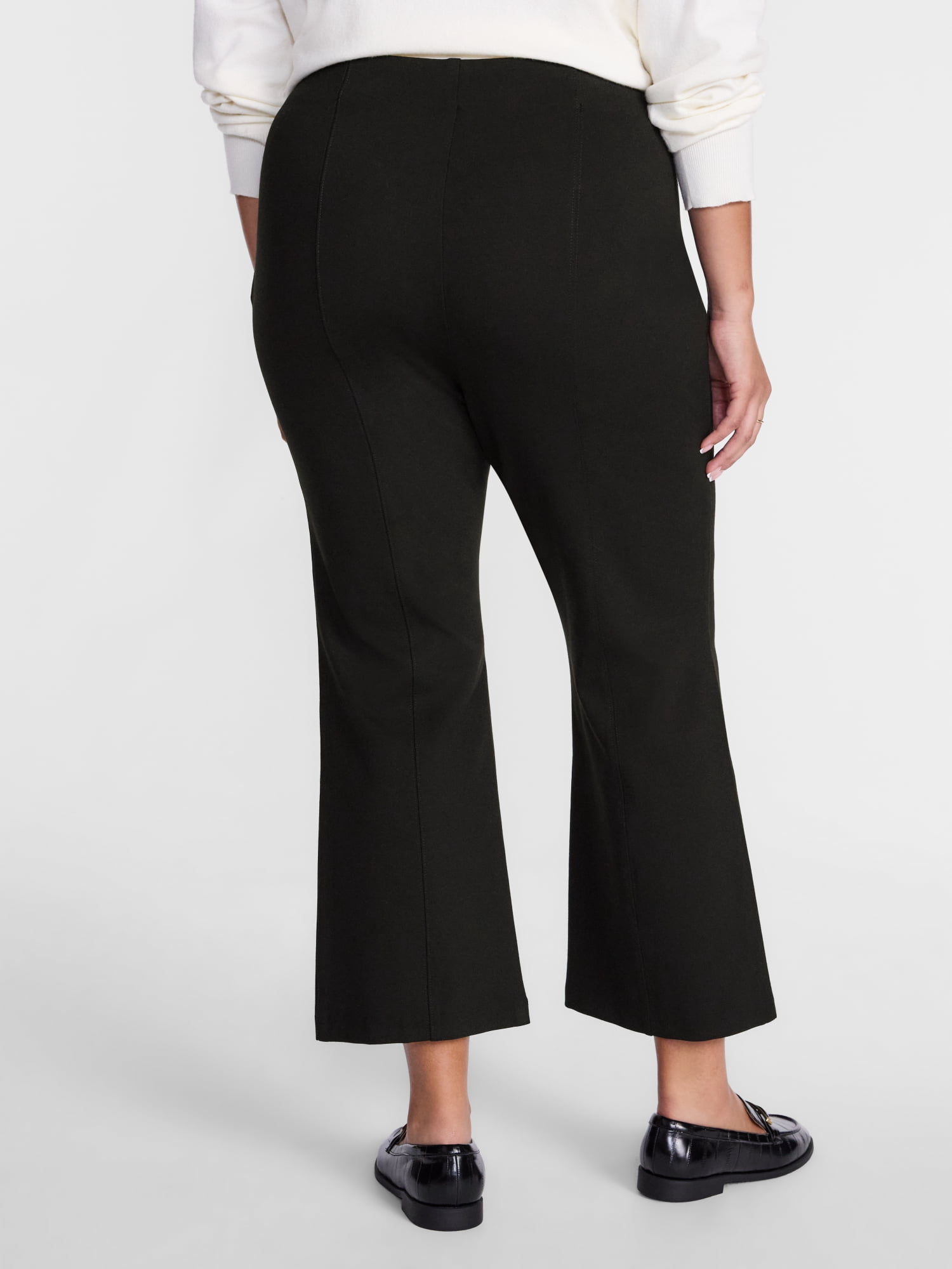 Terra & Sky Women's Plus Cropped Ponte Knit Pants, Sizes 0X - 5X