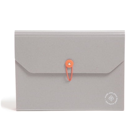 U Brands, Eco 7 Pocket, Expandable File, Gray, 6326T