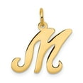 thumbnail image 1 of Diamond2Deal 14K Yellow Gold Letter M Initial Charm Pendant for Women, 1 of 6