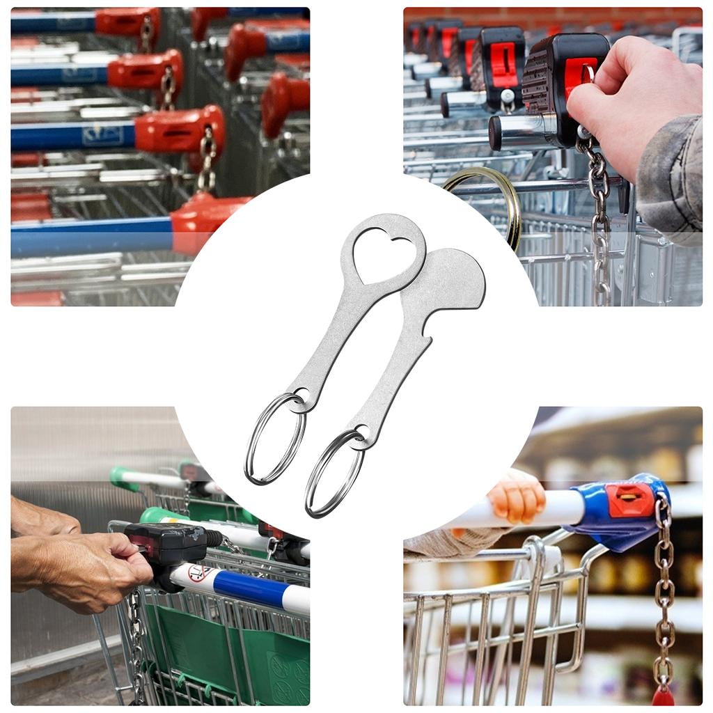 Shopping Trolley Release Key Removable Trolleys Token Keychain Lobster Clasp 