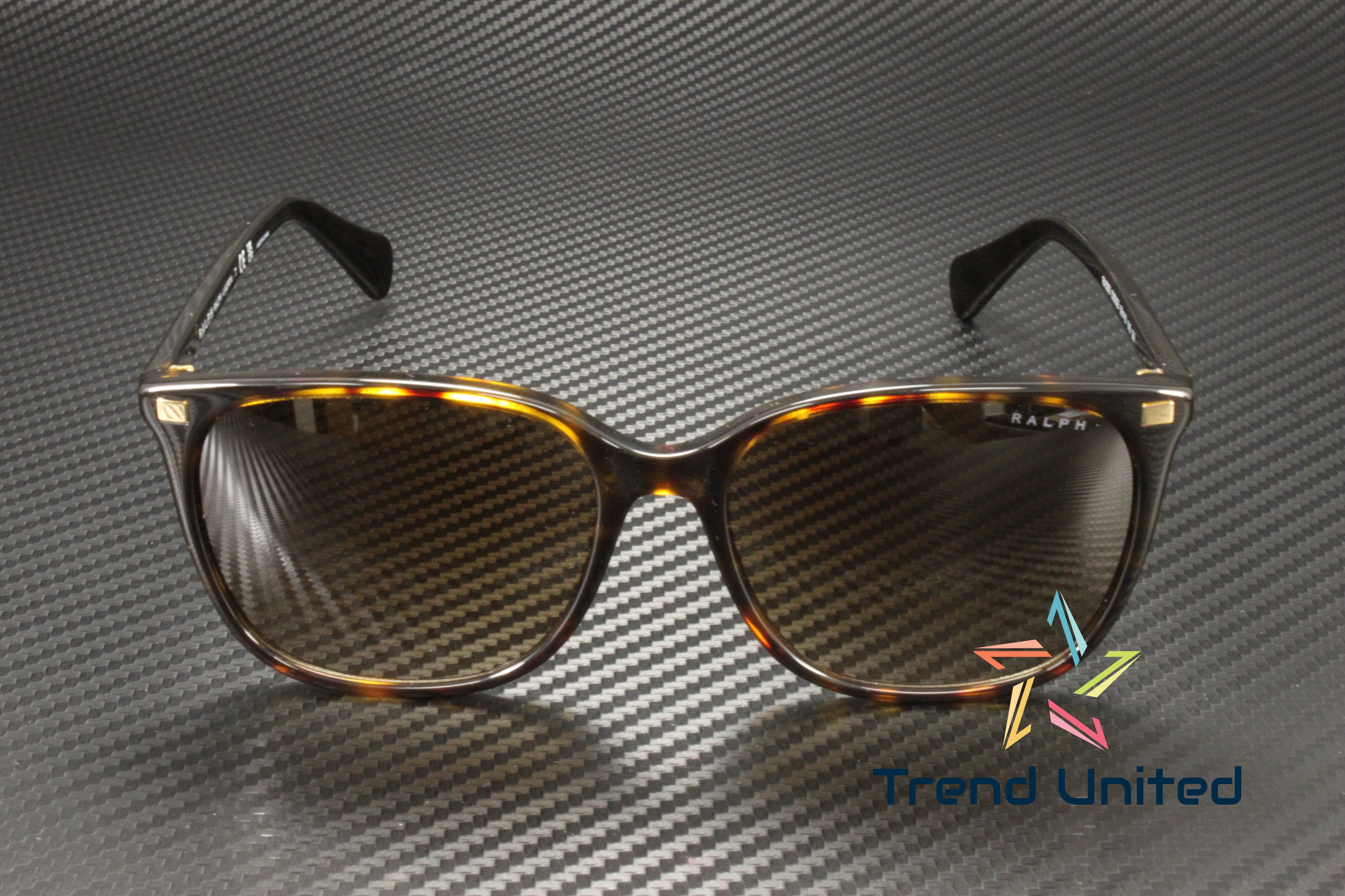 Ralph Lauren VVCV RA 5293 Plastic Womens Square Sunglasses Shiny Dark Havana 56mm Adult