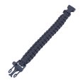 thumbnail image 3 of Pulsera de silbato Ticfox de Paracord de emergencia autoahorrable negra 550 libras, 3 of 11