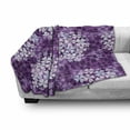 thumbnail image 2 of Flower Soft Flannel Fleece Throw Blanket, Lilacs Illustration Greenery Field Freshness Hydrangea Design, Cozy Plush for Indoor and Outdoor Use, 50" x 70", Purple White Baby Blue, by Ambesonne, 2 of 5