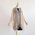thumbnail image 4 of Lace Floral Shawls and Wraps for Women Evening Formal Dresses Wedding Bridal Shawl Scarf Beige One Size, 4 of 5