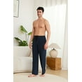 thumbnail image 5 of Vulcanodon Mens Pajama Pants, Soft Lounge Pant with Pockets Lightweight Sleep Pj Bottoms,(Navy,L), 5 of 5