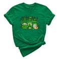 thumbnail image 2 of LSLJS Col Rond Imprimé Trèfle de Saint Patrick Manches Courtes Décontracté Ample Manches Courtes Col Rond Haut/chemise, Cadeaux pour Femmes, 2 of 4
