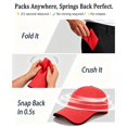 thumbnail image 3 of WGRFFH Seamless Uncrushable Lightweight Sports Baseball Cap,Race Day Men's Running Hat,Quick Dry Mesh Cap Sweatband,Performance Breathable Holes Profile Low Profile Dad Hat For Travel Running Red, 3 of 5