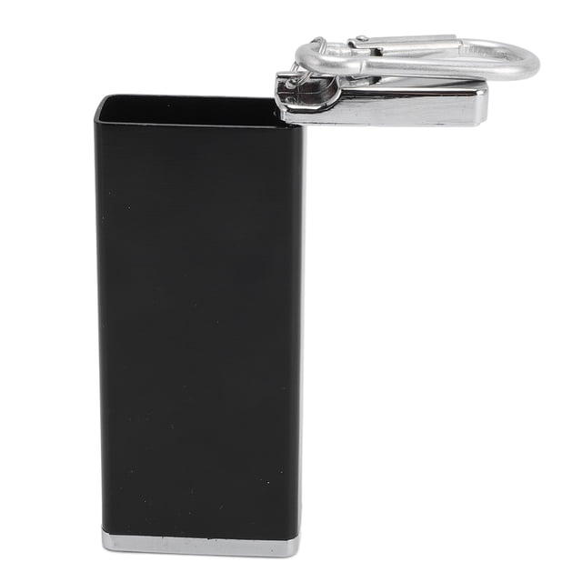 Keychain Storage Container, Sturdy Mini Case Keychain Holder Compact Multifunctional for Travel Black
