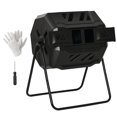 thumbnail image 1 of Contenedor de Compostaje Giratorio Outsunny 360° Cámara Doble 160L Negro, 1 of 9