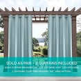 thumbnail image 2 of Exclusive Home Curtains Biscayne Indoor/Outdoor Two Tone Textured Grommet Top Curtain Panel Pair, 54x120, Pool Blue, 2 of 7
