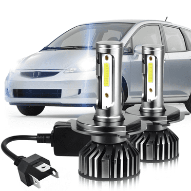 High Beam and Low Beam Headlight Bulb - Compatible with 2007 - 2020 Honda Fit 2008 2009 2010 2011 2012 2013 2014 2015 2016 2017 2018 2019