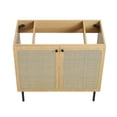 thumbnail image 6 of Modway Chaucer 36" Wood & Rattan Bathroom Vanity Cabinet in Oak, 6 of 10