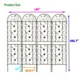 thumbnail image 2 of 4 Pack Metal Garden Trellis 86.7”H x 19.7”W Rust-Resistant Expandable Design for Climbing Plants, Vines, Roses, Cucumbers - Outdoor Plant Support Panel, Brown, 2 of 9
