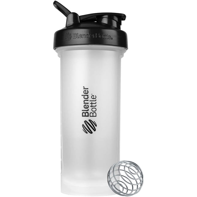 Shaker Bottle BlenderBottle Classic V2, 1,3 L, transparente y negro
