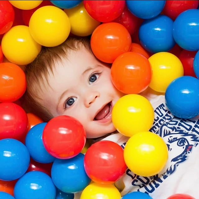 Soft Ball Pit Balls 100 Count Plastic Play Balls for Babies Ball Pits Rainbow Pool Pit Balls for