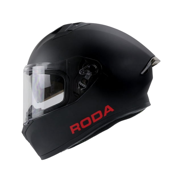 Casco Roda Course Negro Mate Logo Rojo Cerrado Svs Negro S