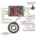 thumbnail image 3 of Greenne 12V 24V 48V Bldc 6-60V 400W Three-Phase Brushless Motor Controller Driver Board, 3 of 9