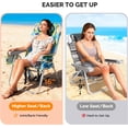 thumbnail image 4 of Tall Beach Chair 2 Pack Lightweight, Backpack Beach Chair for Adults with 5-Position, Cooler Bag, Cup Holders, Towel Bar, Lightweight Folding Beach Camping Chairs, 4 of 15