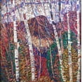 thumbnail image 2 of Hartley, Marsden 26x26 Black Ornate Wood Framed with Double Matting Museum Art Print Titled - White Birches, 2 of 4