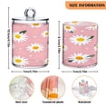 thumbnail image 3 of Ryvnso 2 Pack Qtip Holder Organizer Daisy Floral Bathroom Cotton Swabs Cans Storage Canister, 3 of 7