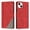 Red, variant on Wallet Case for iPhone 14, PU Leather Flip Case Card Slots Holder, Anti-falling Anti-fingerprint Classic Kickstand Book Folding Folio Cover with Wrist Strap for iPhone 14, Green