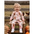 thumbnail image 4 of Cjfdfy Newborn Baby Girls Boy Western Cowgirl Outfit Cow Cactus Printed Long Sleeve Zip-up Romper Cute Farm Animal Outfit Infant Cute Coming Home Fall Winter Clothes 0-18M, 4 of 9
