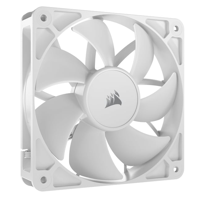 Ventilador CORSAIR RS120 PWM Daisy-Chain de 120 mm, bajo nivel de ruido, blanco