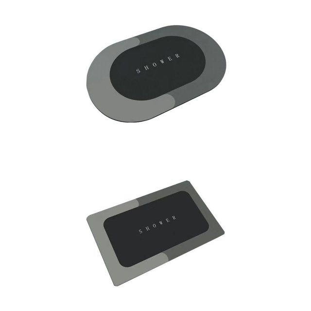 2 Alfombrillas de Ducha Antideslizantes de 19 X 31 Pulgadas, Alfombrilla de para Baño Gris Macarena Alfombra de baño