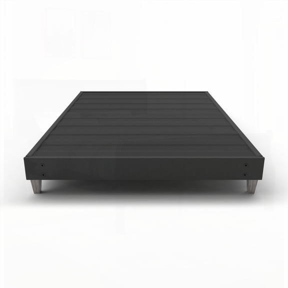 California King Size Metal Platform Bed Frame with 6" Legs, No Box Spring Needed, Black for Master Bedroom