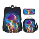 thumbnail image 1 of Balery Magic Mushrooms ,Fireflies Mochila escolar 3 en 1 para niños: mochila resistente con lonchera térmica y estuche para lápices. Mochila escolar para niños y niñas., 1 of 7