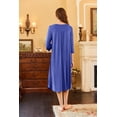 thumbnail image 5 of Ekouaer Nightgown for Women Long Nightshirt Maxi Sleepshirts V Neck Loungewear 3/4 Sleeve Sleepwear Full Length Sleep Dress, 5 of 5