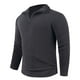 thumbnail image 2 of pstuiky manga larga para hombre, Abrigo informal de manga larga con media cremallera y cuello de solapa para hombre, chaquetas informales, abrigos de polar top de hombre xxl, 2 of 6