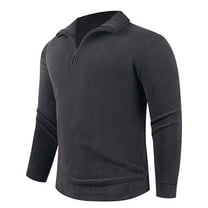 Betivan Mens Quarter Zip Pullover Fleece Long Sleeve Golf Shirt Warm Winter Athletic Sweater Lightweight