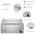 thumbnail image 2 of ROVSUN 21QT Electric Commercial Food Warmer, Full Pan Stainless Steel Bain Marie Buffet Countertop w/ Temperature Control & Lid, 2 of 8