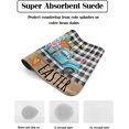 thumbnail image 2 of Spring Easter Dish Drying Mat for Kitchen Counter,Super Absorbent Quick Dry Coffee Bar Mat Pad Diatomaceous Sink Mat Non Slip Dish Drainer Mat 16x18 Blue Truck Bunny Colorful Eggs Floral Black Plaid, 2 of 6