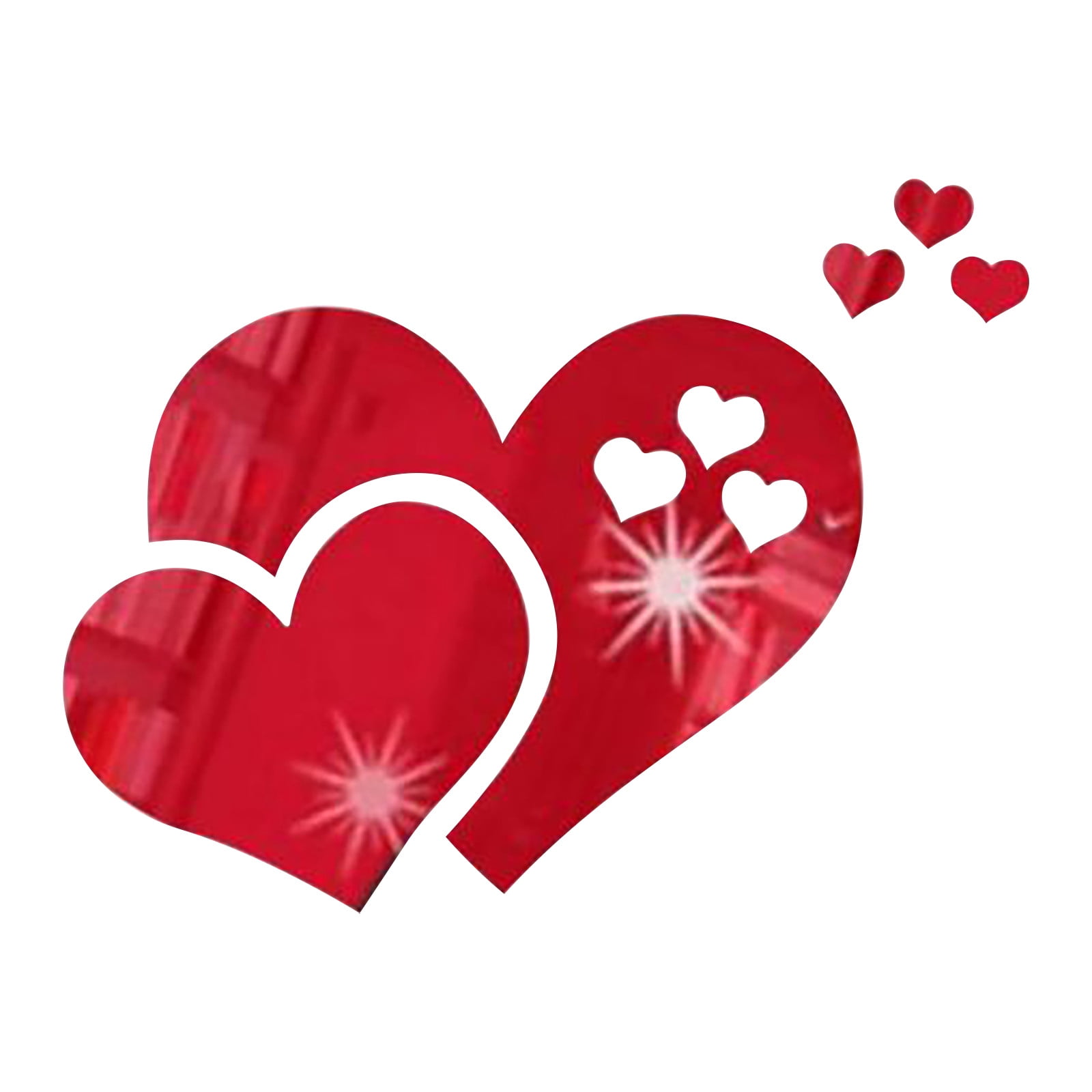 Three Dimensional Mirror Heart Wall Stickers Love Stickers Love Mirror