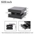 thumbnail image 4 of Noble House Lift-Top Coffee Table with LED Light & 2 Drawers,Black, 4 of 10
