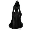 thumbnail image 3 of AOOCHASLIY Womens Christmas Dress Women's Fashion Long Sleeve Hooded Gothic Dress Floor Length Cosplay Dress Deals of the Day, 3 of 7