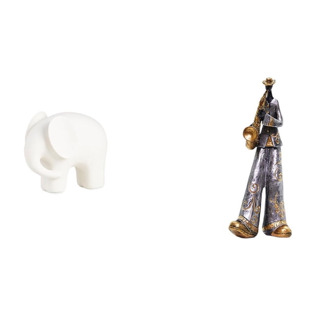 Figura de elefante,Figura decorativa de elefante estilo Feng Shui para el hogar,Figura coleccionable decorativa de animal,Estatua del músico,Estatua de músico,figura decorativa para el