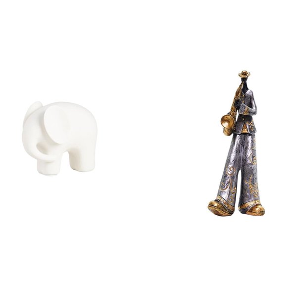 Figura de elefante,Figura decorativa de elefante estilo Feng Shui para el hogar,Figura coleccionable decorativa de animal,Estatua del músico,Estatua de músico,figura decorativa para el
