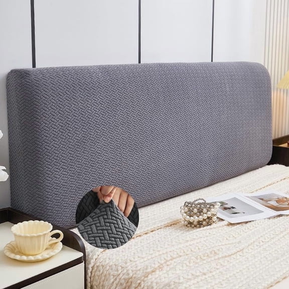 Headboard Cover Upholstery Headboard Slipcover Thick Elastic Bed Headboard Protection Cover Washable for Full Size Bed Bedroom Decorative