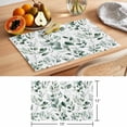 thumbnail image 6 of Watercolor Leaf Placemats Set of 2, Green Botanical Non-Slip Place Mats Washable Table Mats for Kitchen Dining Table Decorations Indoor/Outdoor, 6 of 9