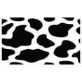 thumbnail image 4 of Cow Print Ceramic Toothbrush Holder, Hide of an Animal Dark Shade Spots Abstract and Plain Style Barnyard Life, Decorative Versatile Countertop for Bathroom, 4.5" X 2.7", Black White, 4 of 4